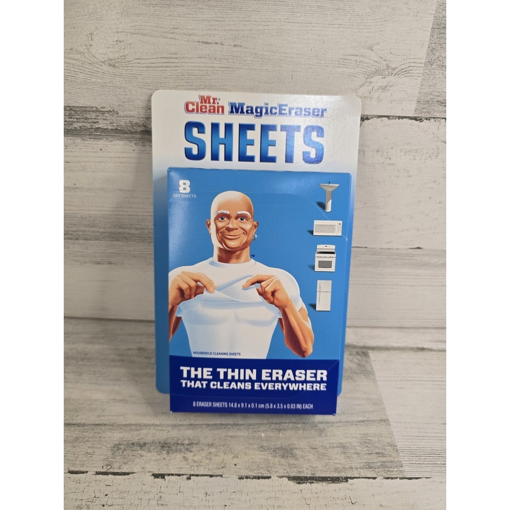 Mr. Clean Magic Eraser Sheets 8 Count Thin Flexible Household Cleaning Sheets